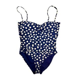 NEW J. Crew‎ Gemma Ruched Bandeau Cutout One-Piece Swimsuit Women's Size 18
